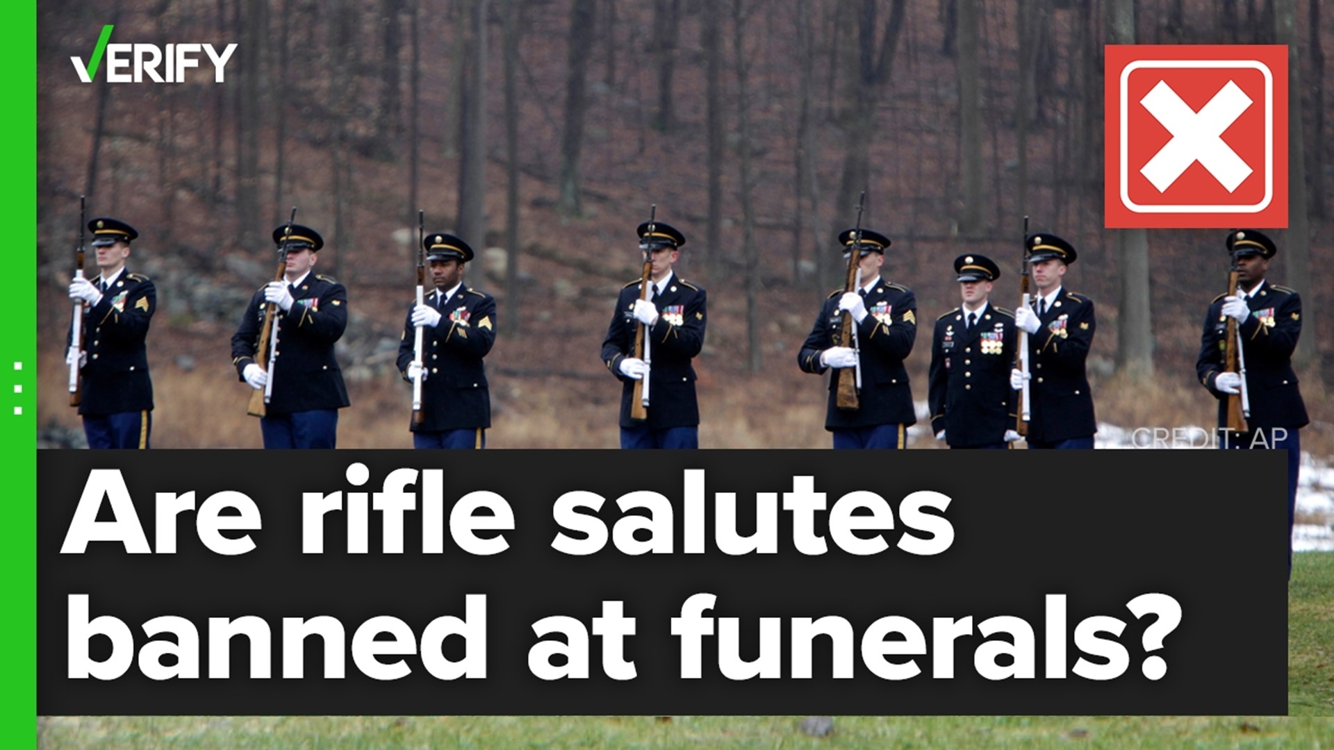 Rifle volleys are no longer a requirement at military funerals, but are still allowed if the personnel is available.