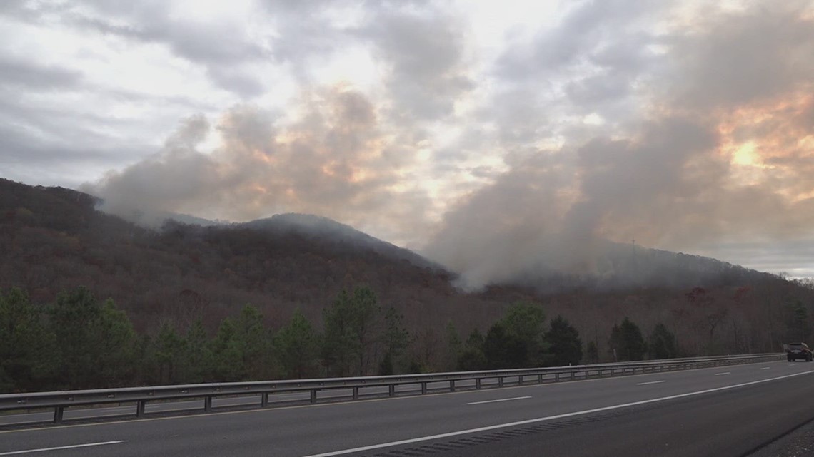 Where are fires burning in East Tennessee?