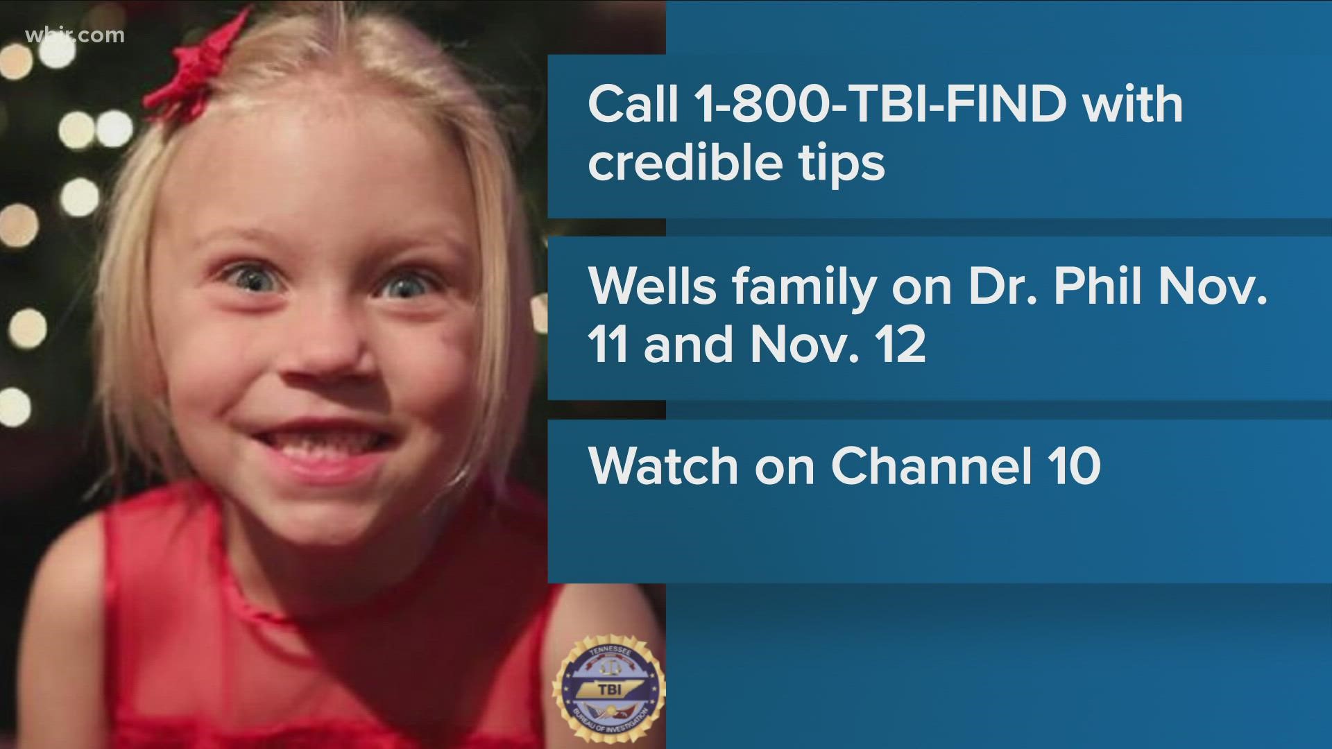 The parents of Summer Wells will appear on the show months after the 5-year-old girl disappeared in Hawkins County.