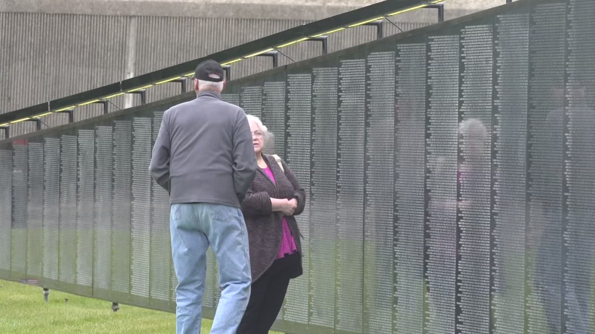 The Wall that Heals is a replica of the Vietnam War Memorial in Washington D.C.