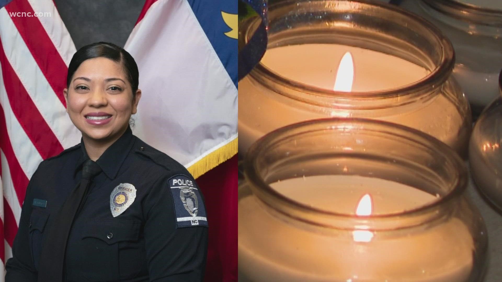 Throughout the day, strangers from the community stopped to pay their respects at the CMPD University City Division off North Tryon Street and Ken Hoffman Drive.