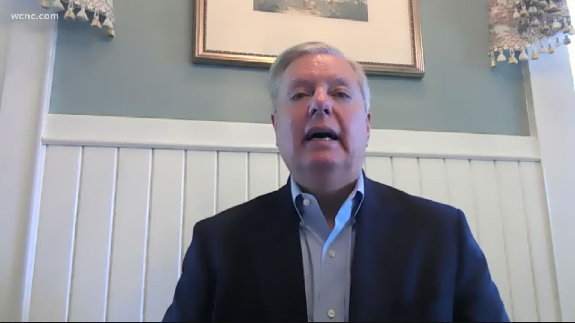 Graham tells WCNC he's 'never felt better' about his re-election chances and said he vows to prioritize new stimulus package.