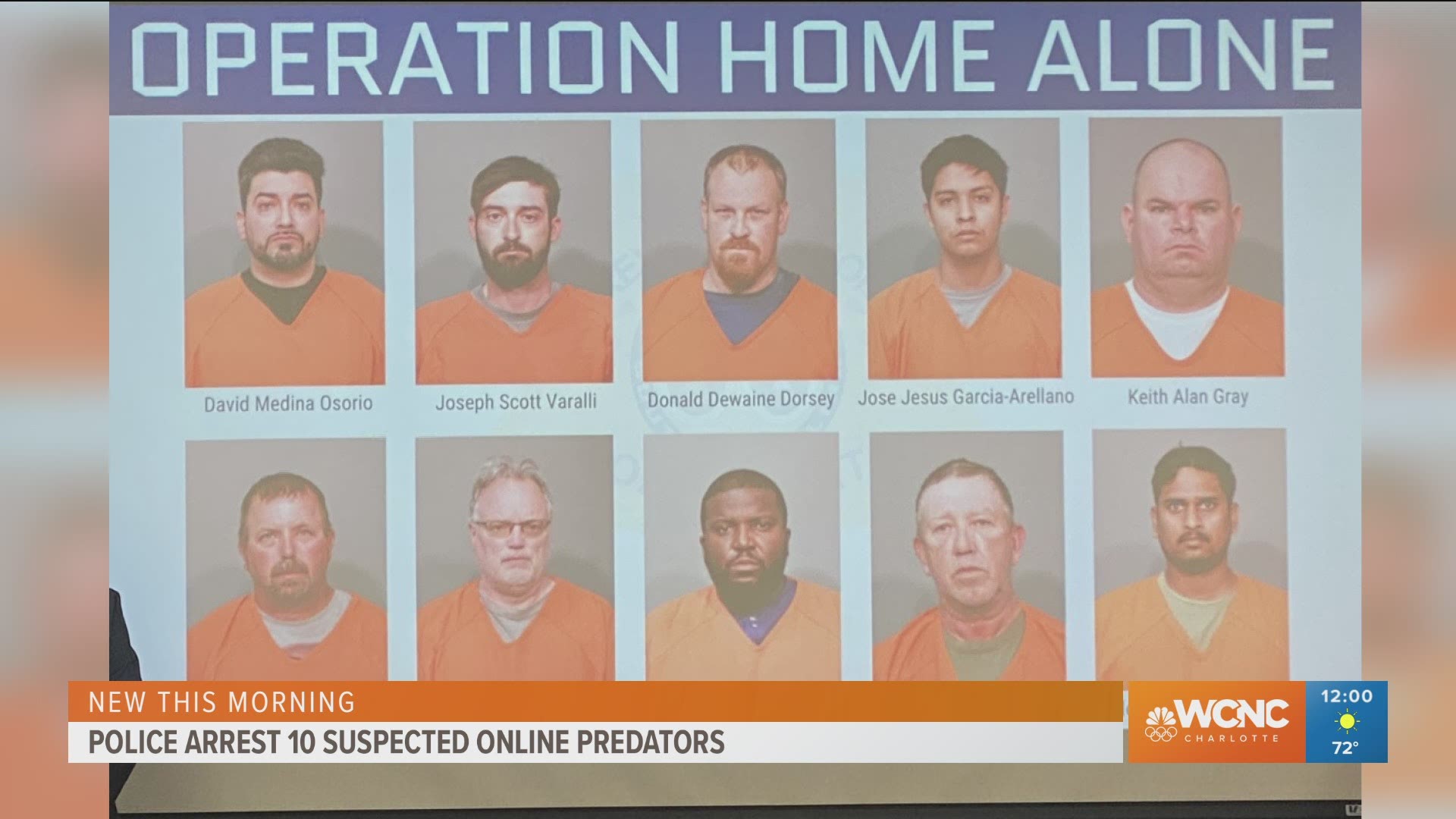 Police in South Carolina arrested 10 men in connection with an online predator sting operation.