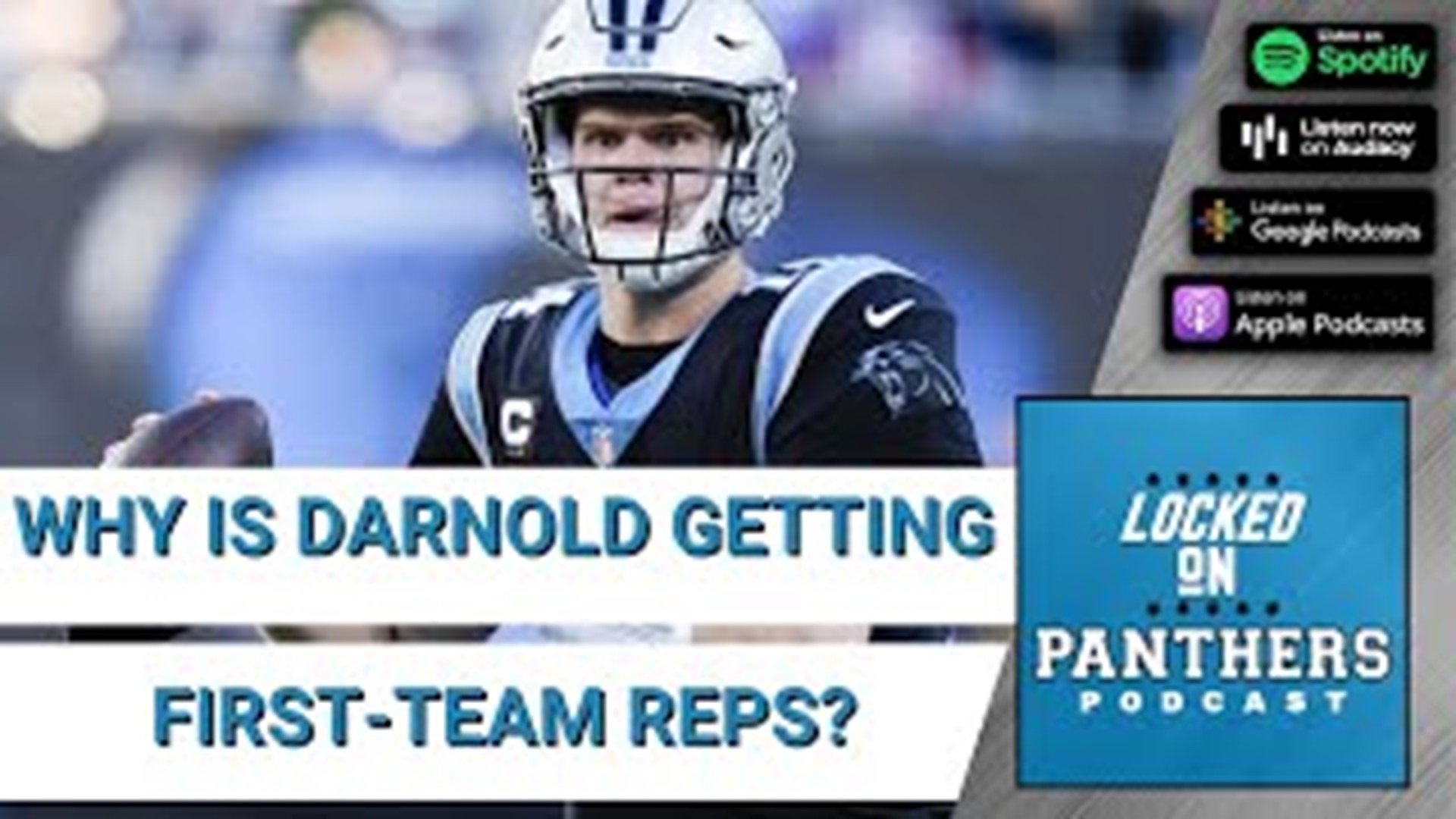 The Panthers will put on pads for the first time in Training Camp on Monday. Baker Mayfield and Sam Darnold will compete for the starting quarterback job.