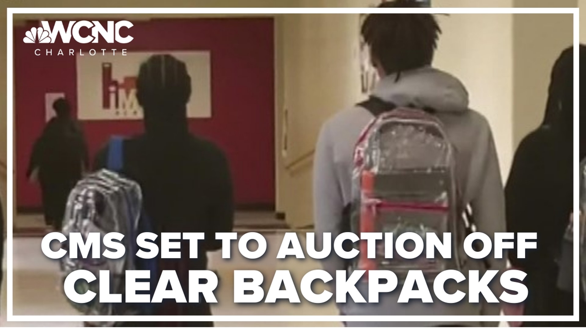 The meeting agenda suggests that the thousands of clear backpacks will be auctioned off online.