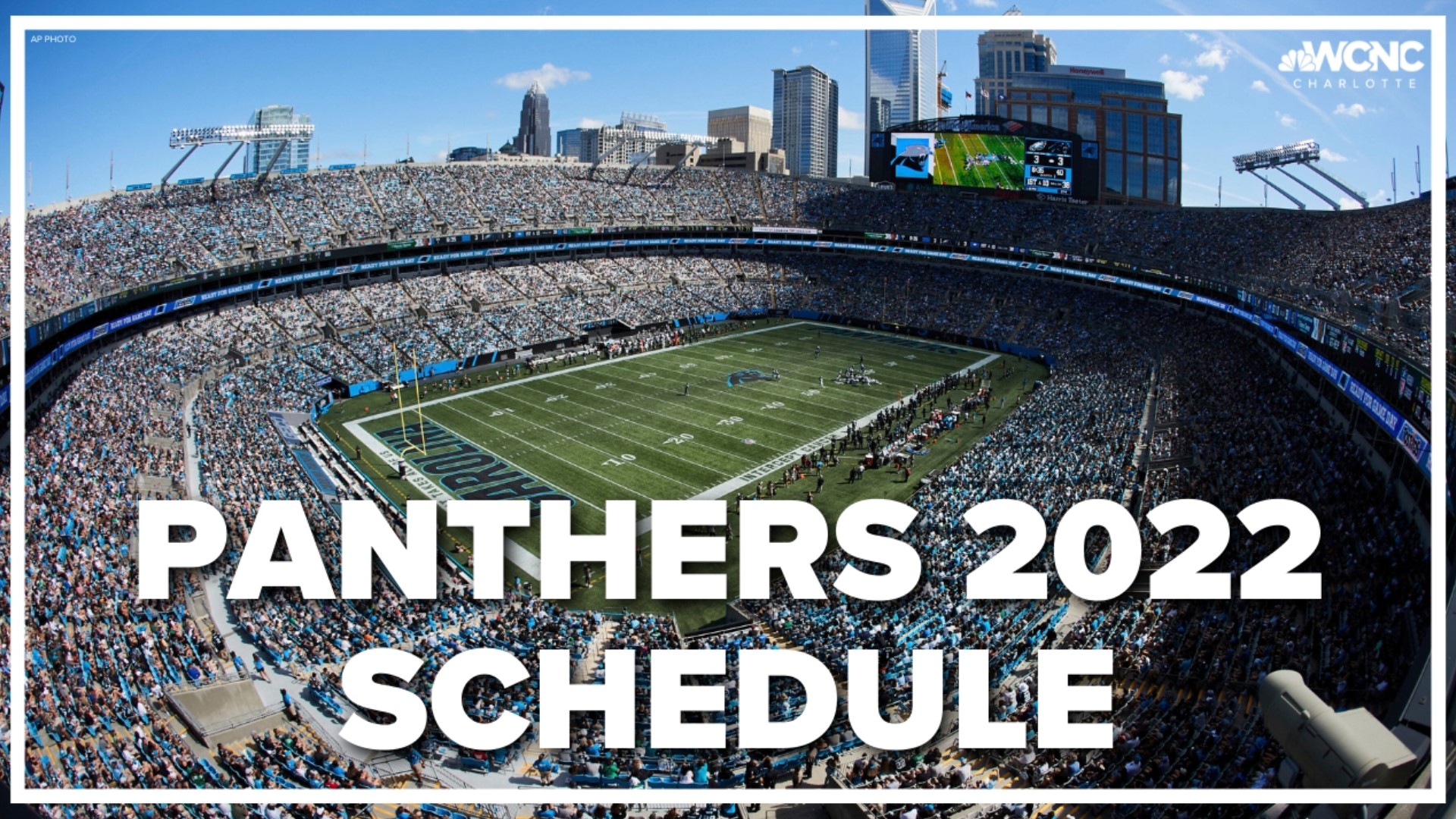 The NFL has announced its 2022 schedule -- including a prime-time game for the Panthers in Charlotte against the Atlanta Falcons.