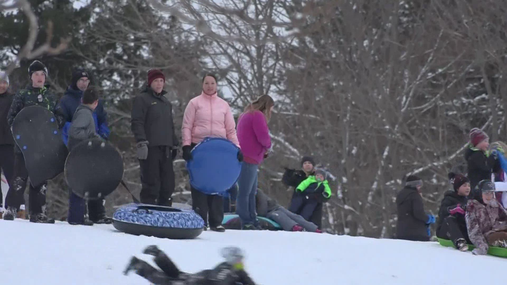 Mainers in Bangor are finding ways to have fun this winter despite the pandemic.
