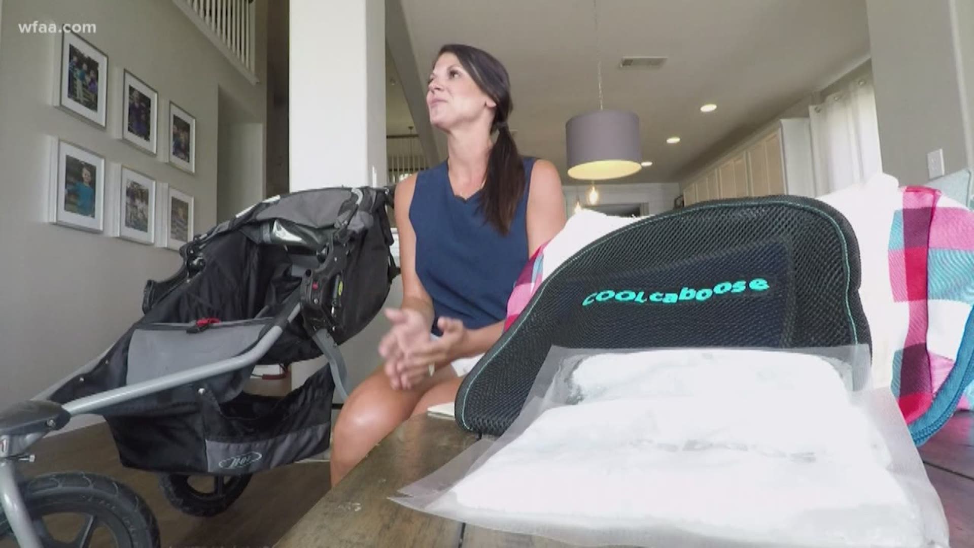 Collin County mom creates innovative stroller pad to keep toddlers cool