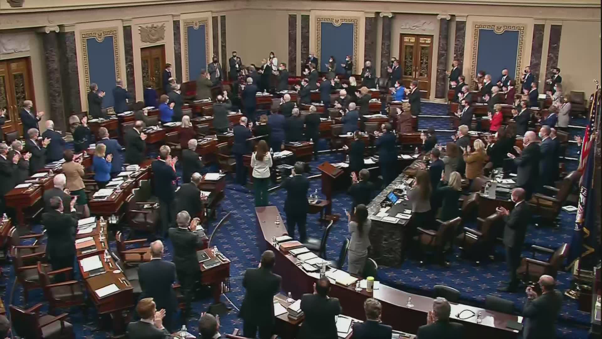 The U.S. Senate voted to give Capitol Police Officer Eugene Goodman the Congressional Gold Medal for his actions during the Jan. 6 Capitol riot.