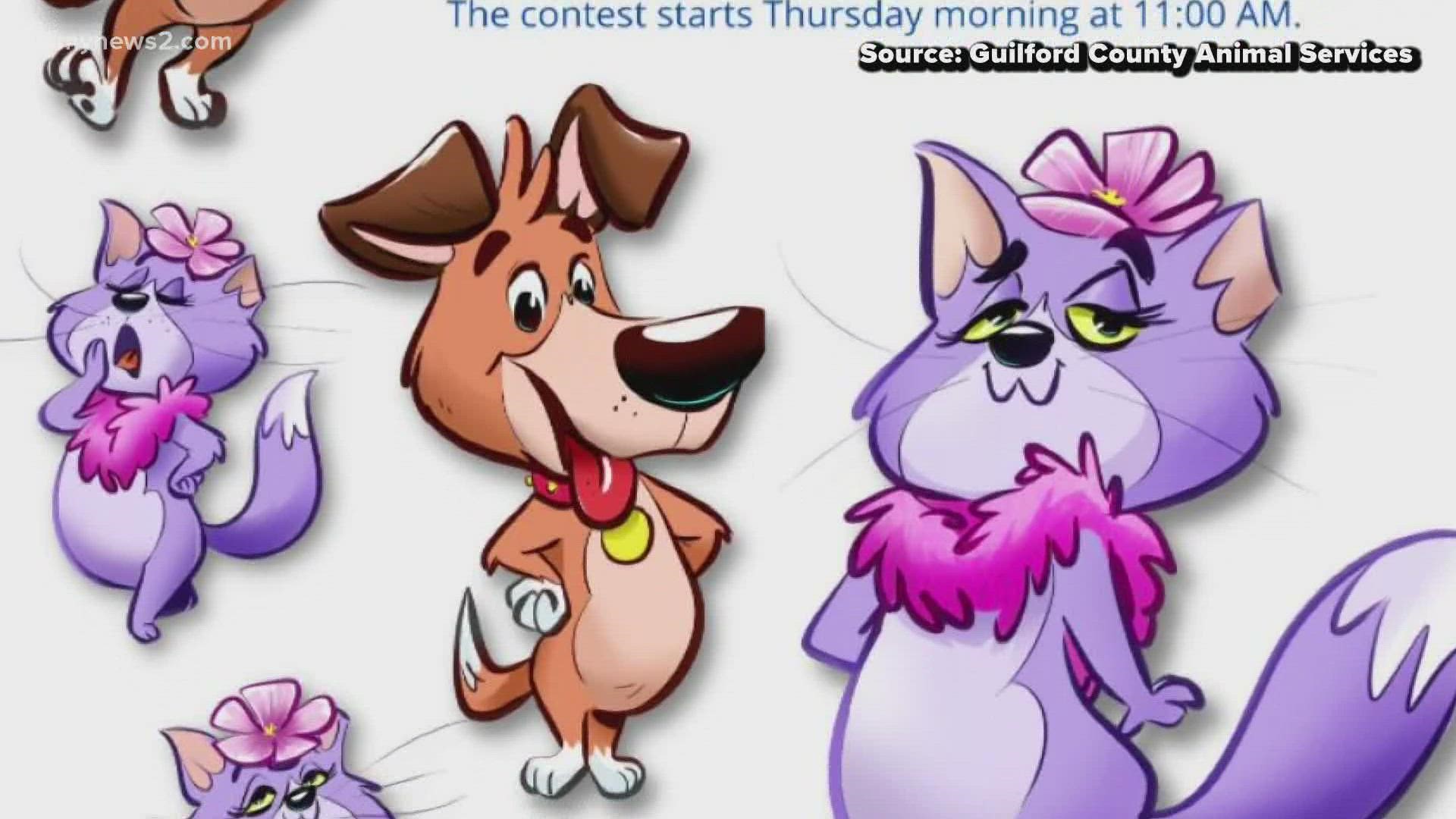 A Disney Animation Studio artist created cartoon mascots for Guilford County Animal Services.