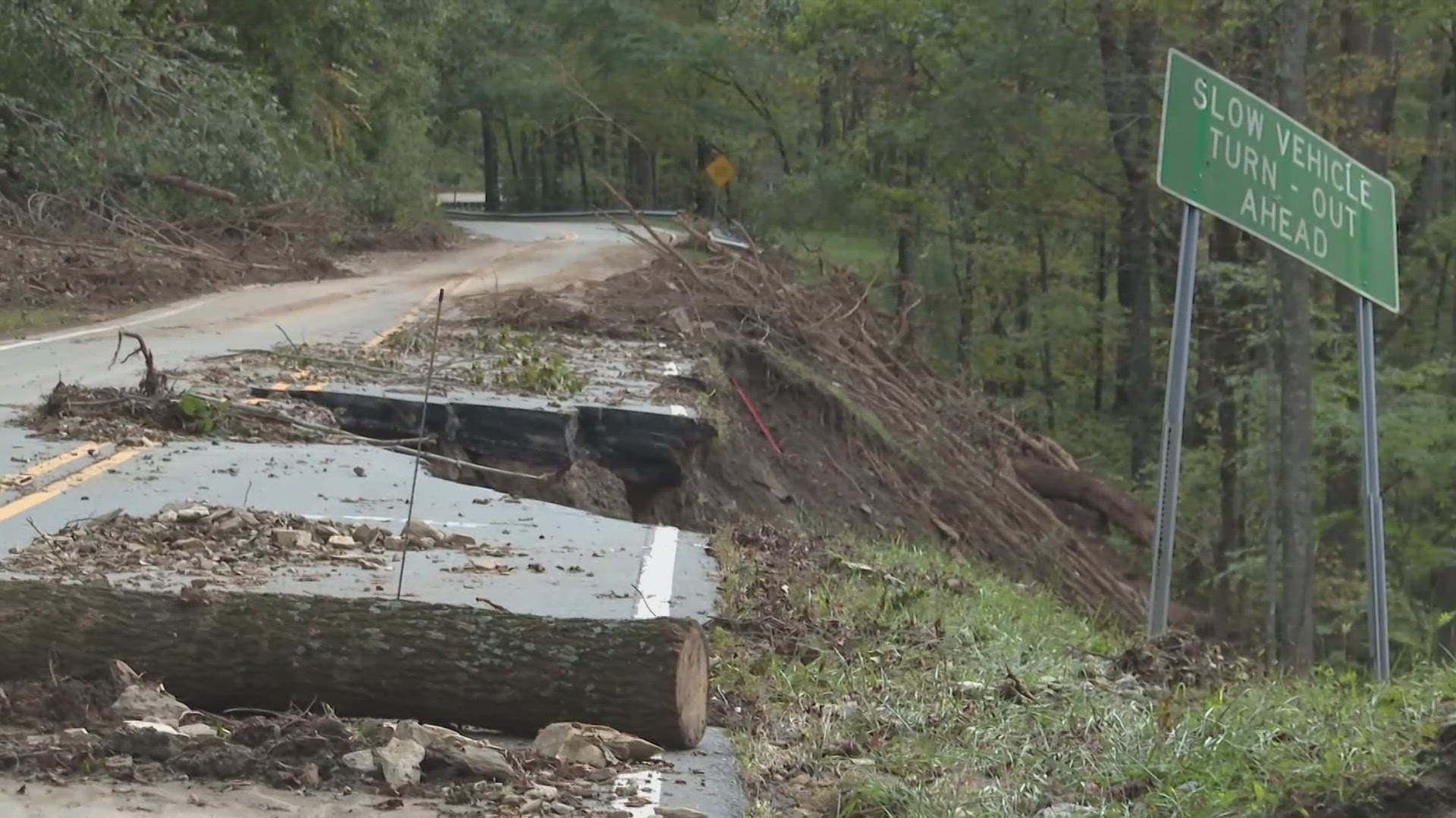 Trees and debris are scattered throughout the area.