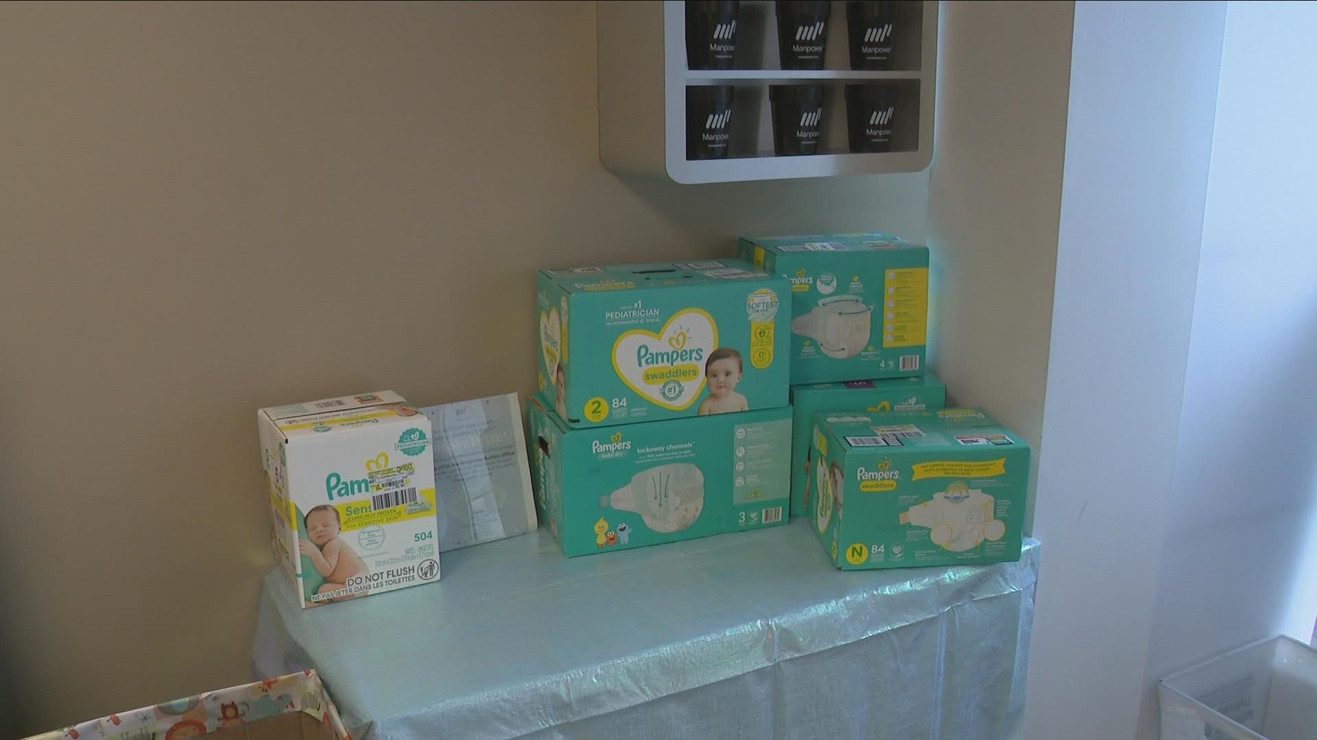 Today Manpower Buffalo kicked off a three-day diaper drive for Abdul's family... as a way to help support them, and baby.