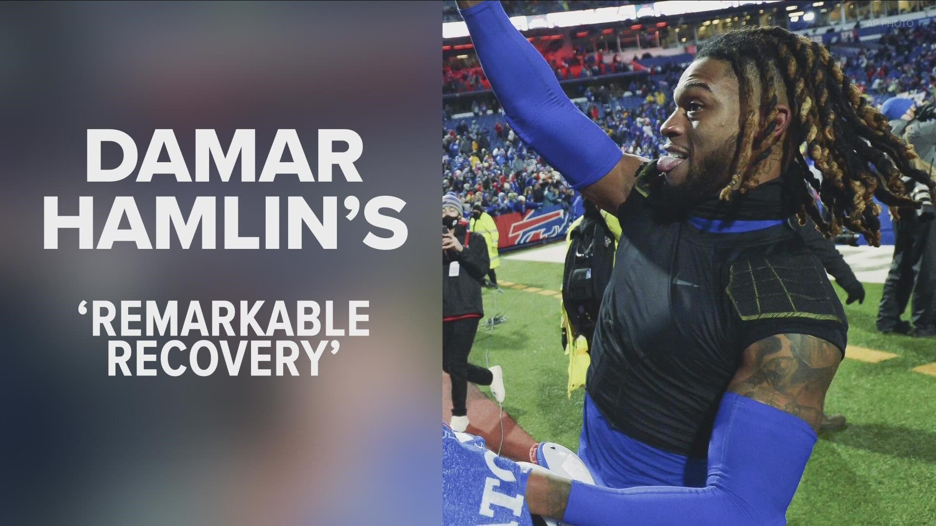 After the removal of his breathing tube, the Buffalo Bills safety was able to speak with his team on Friday.