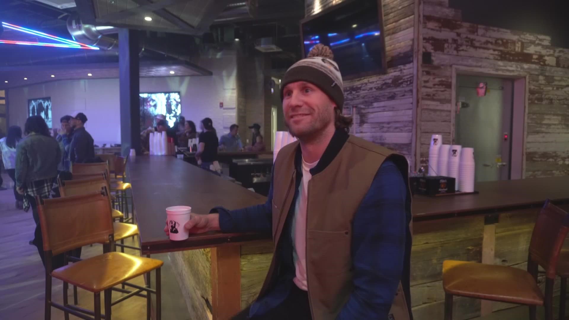 Country music star Chase Rice gives us a look inside his bar in Cleveland known as Welcome to the Farm.