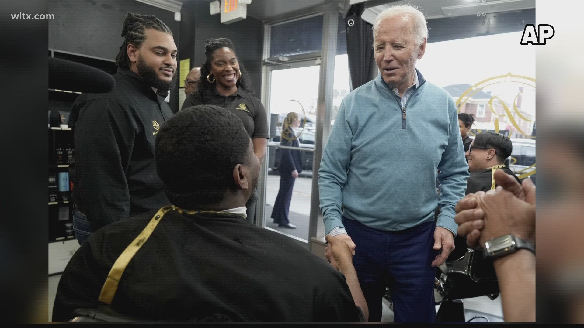 During his recent trip to Columbia, President Biden made a stop at a local business where we spoke with the owners and customers.