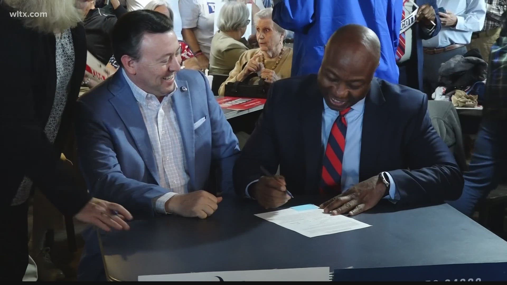 Sen. Tim Scott files paperwork to be on primary ballot in South Carolina.