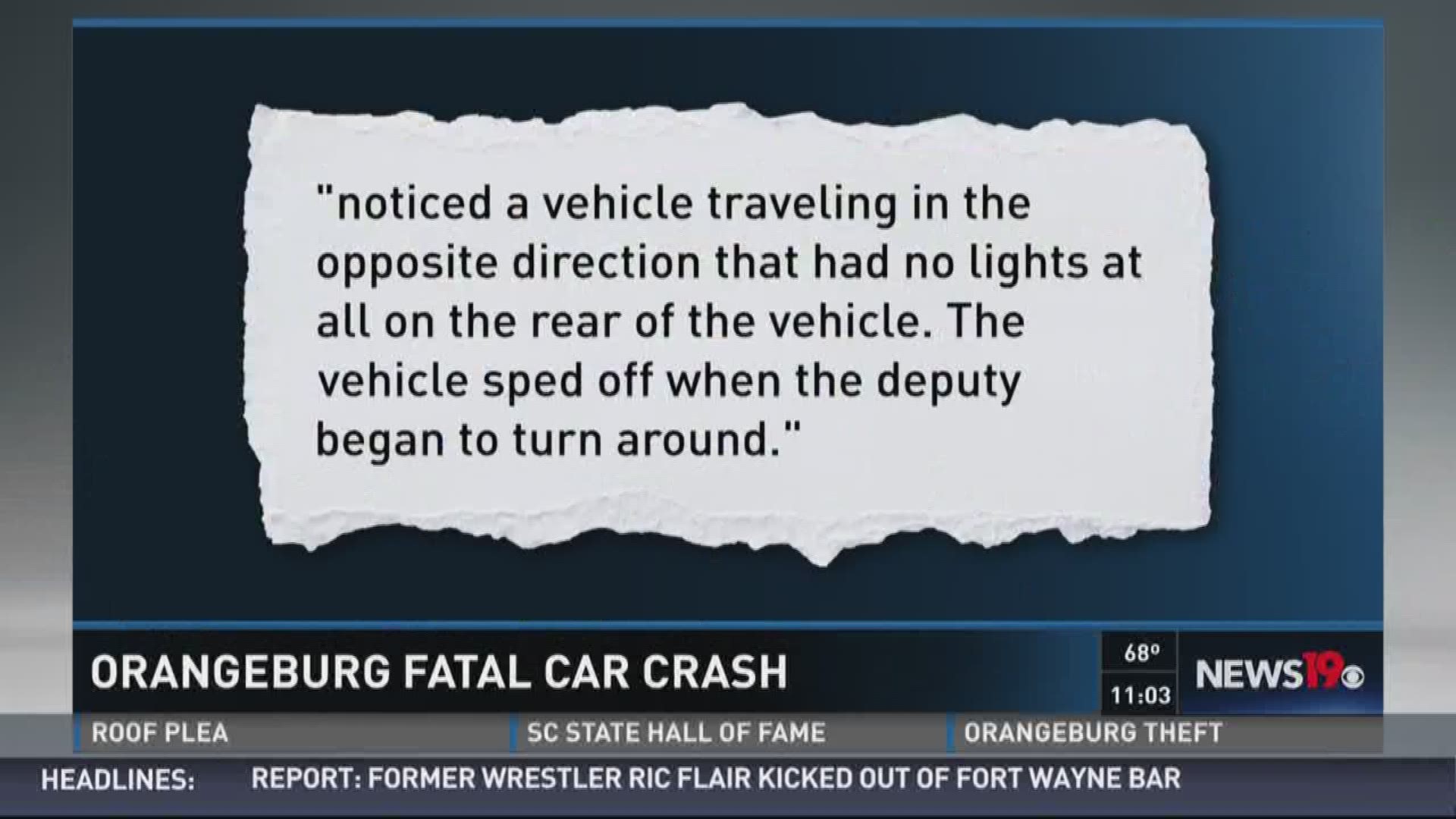Orangeburg Fatal Car Crash Under Investigation | wltx.com