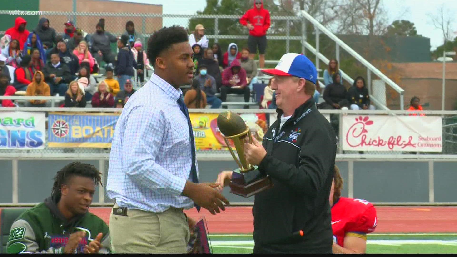 The state's highest individual honor was presented Saturday to Camden defensive lineman Xzavier McLeod.