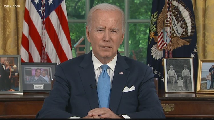 Biden celebrates a 'crisis averted’ in Oval Office address on bipartisan debt ceiling deal