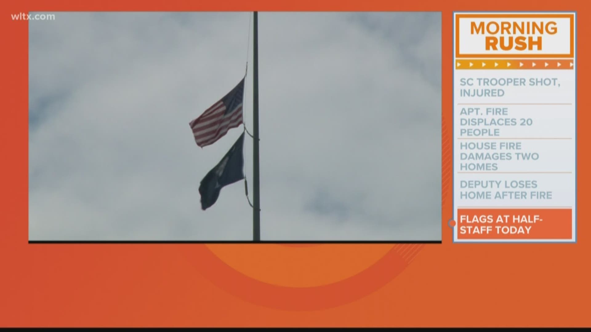 Flags will fly at half-staff through Tuesday at sunset to honor the 12 people shot and killed Friday at a VA municipal center.