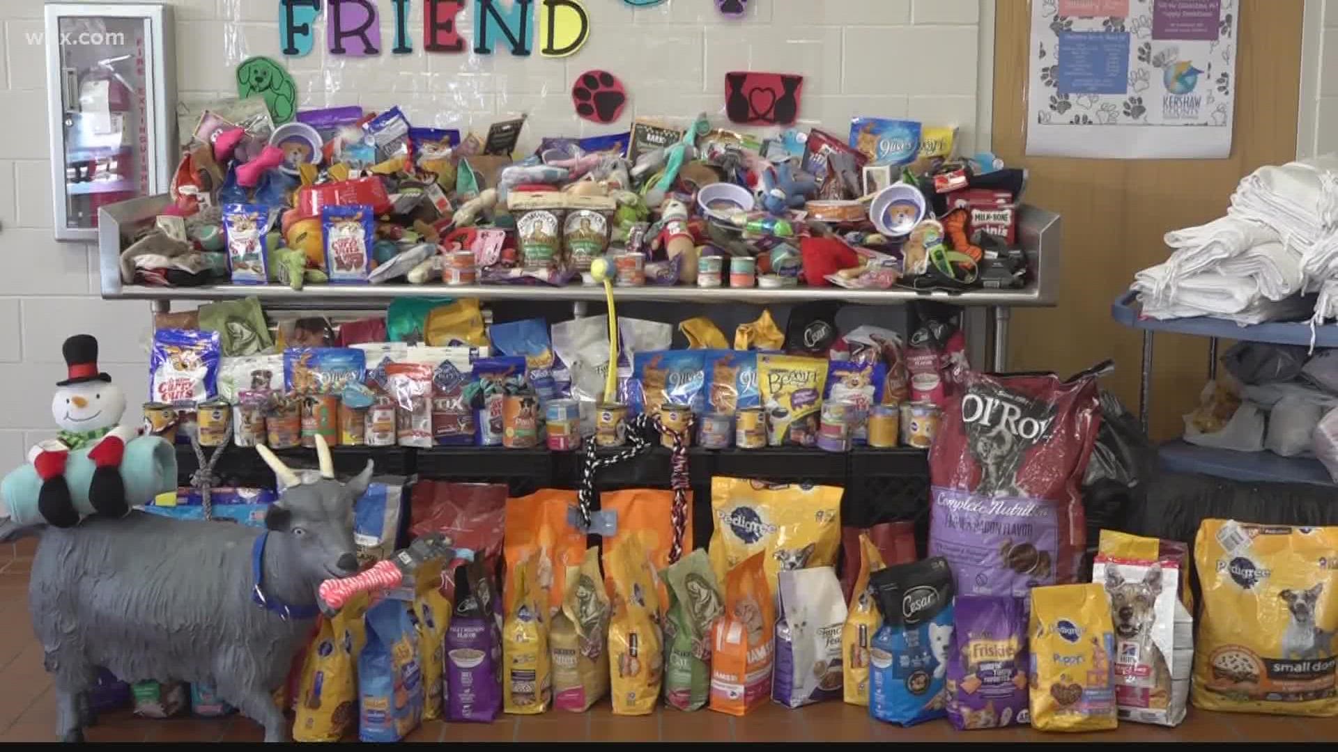 Each school picks their own rescue and raises food/money/items for the Humane Society.