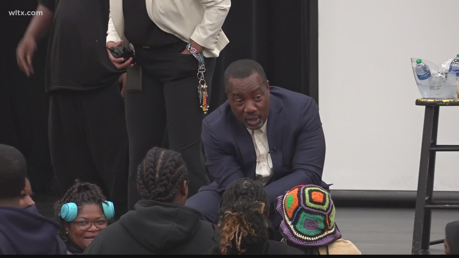 Actor Malik Yoba who was on the big screen in 'Cool Runnings' and 'Why did I get married?' visited and spoke to students at the high school.