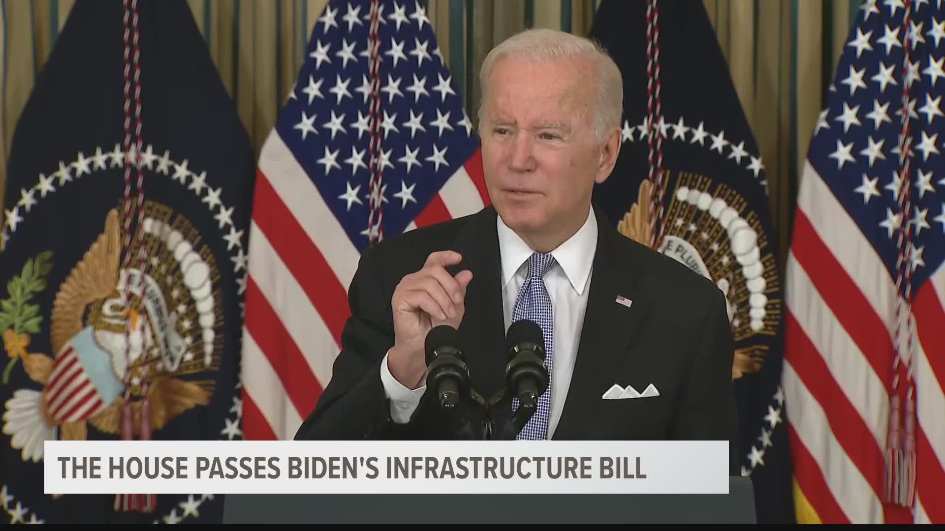 The bipartisan $1 trillion infrastructure bill is passed. As for the $1.85 trillion social spending package, its fate won't be known until later this month.
