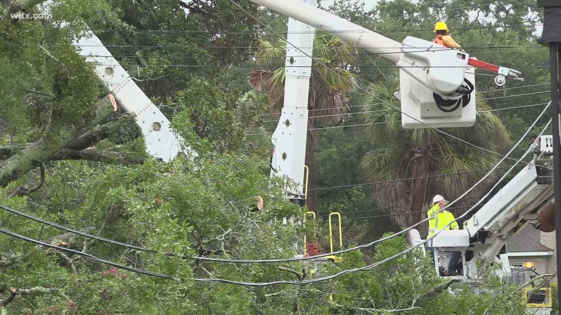 Across South Carolina, over 1.1 million homes and businesses have no electricity as of Friday night.