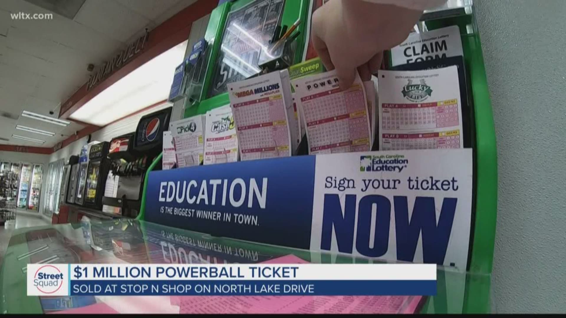Wednesday night, a lucky SC resident bought a winning Powerball ticket from the Stop-n-Shop on North Lake Drive.