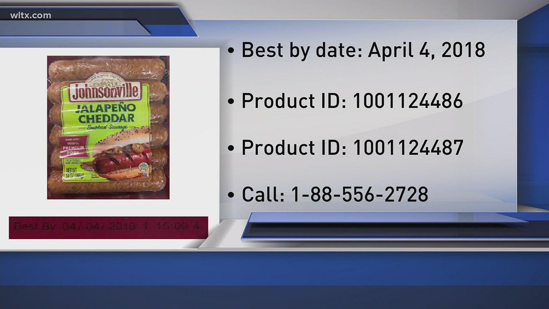 The recalls affects jalapeno cheddar sausages.