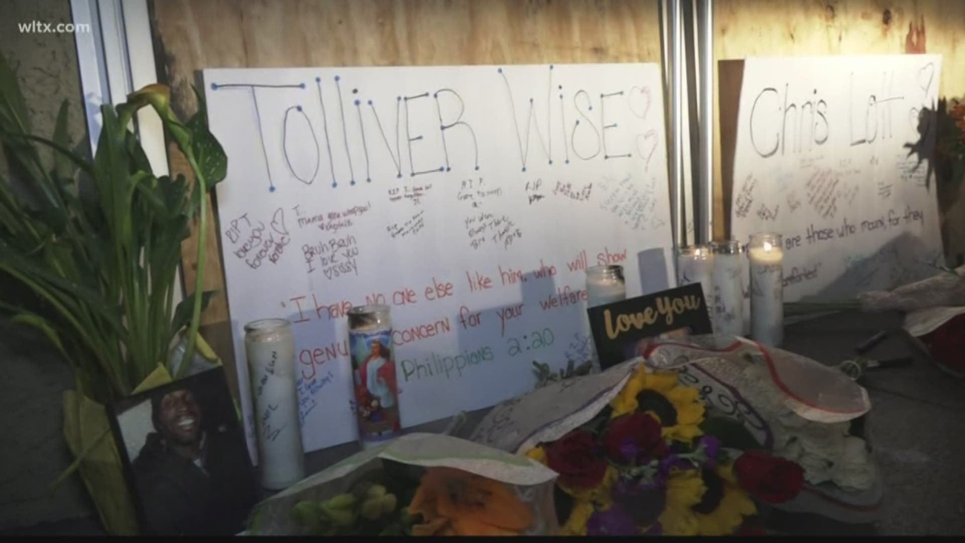 A group of friends honored the lives of 29-year-old Tolliver Wise and 36-year-old Christopher Lott, Jr., who lost their lives after a man opened fired in a Columbia sports bar.