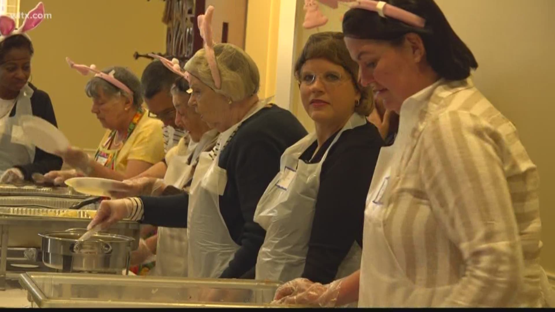 On Easter, St. Peter's Catholic Church held a lunch to feed those in need.