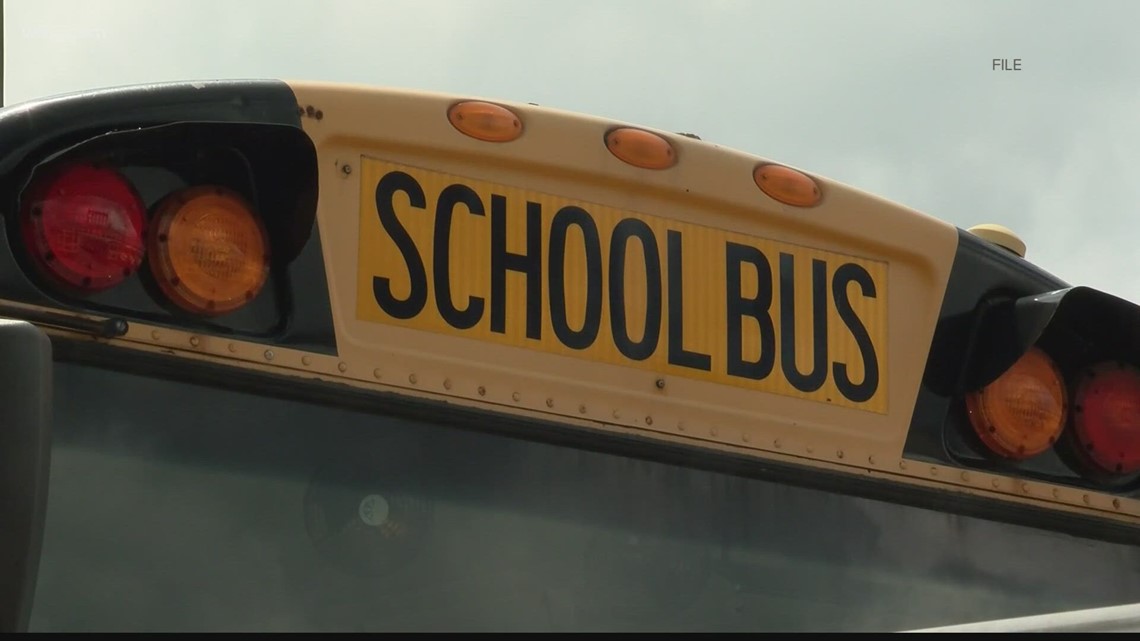 Richland School District One bus runs off Bush River Road