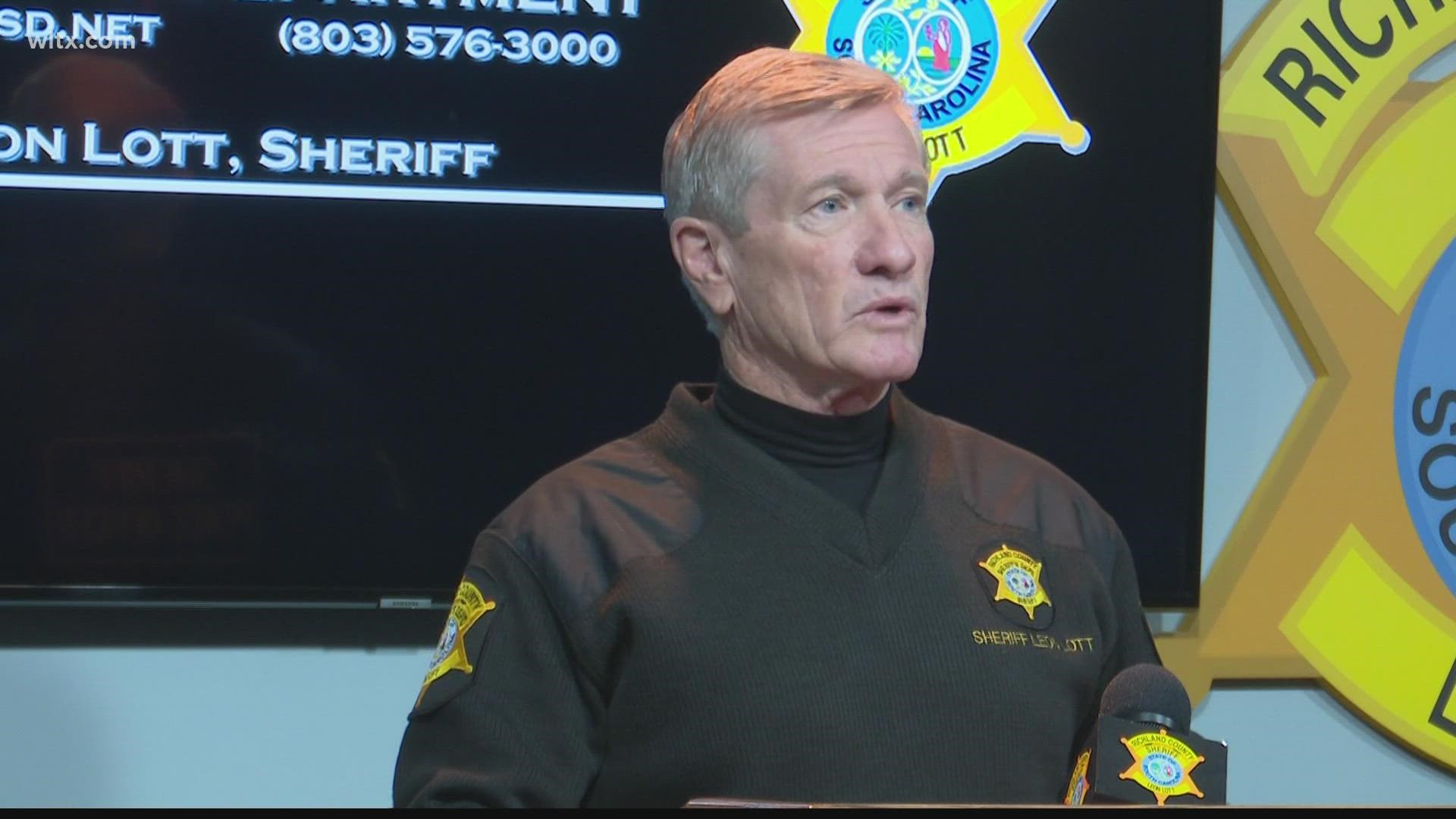 Sheriff Leon Lott says there were 32 murders in Richland County in 2021, all by gunfire.