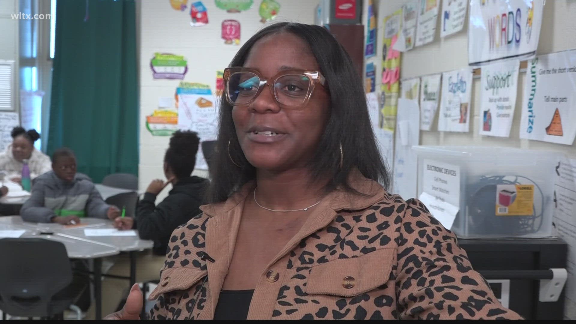 Lee Central Middle school's teacher Jalisa Williams is WLTX teachers of the week.