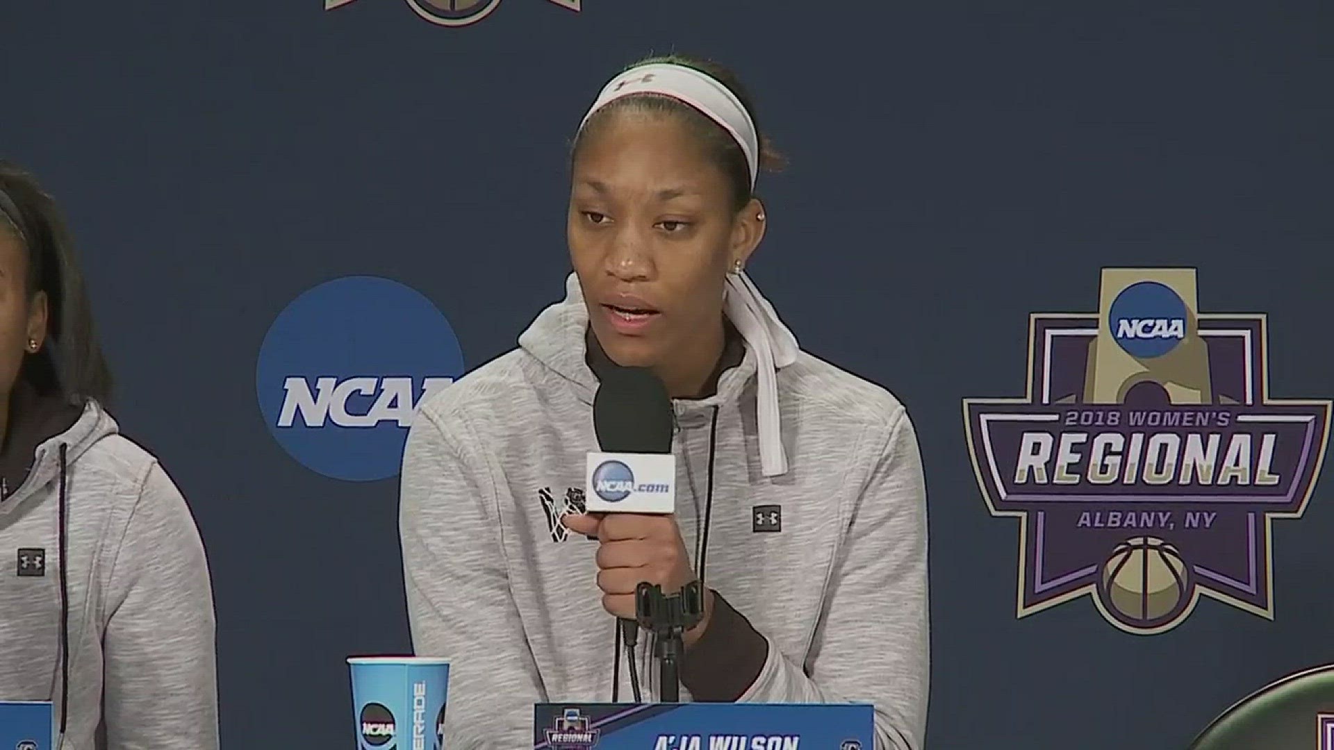 A'ja Wilson talks about USC's upcoming contest against Buffalo in Albany, NY.
