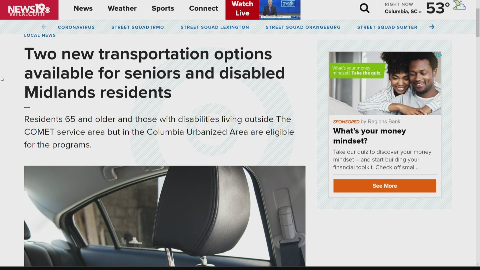 Residents 65 and older and those with disabilities living outside The COMET service area but in the Columbia Urbanized Area are eligible for the programs.