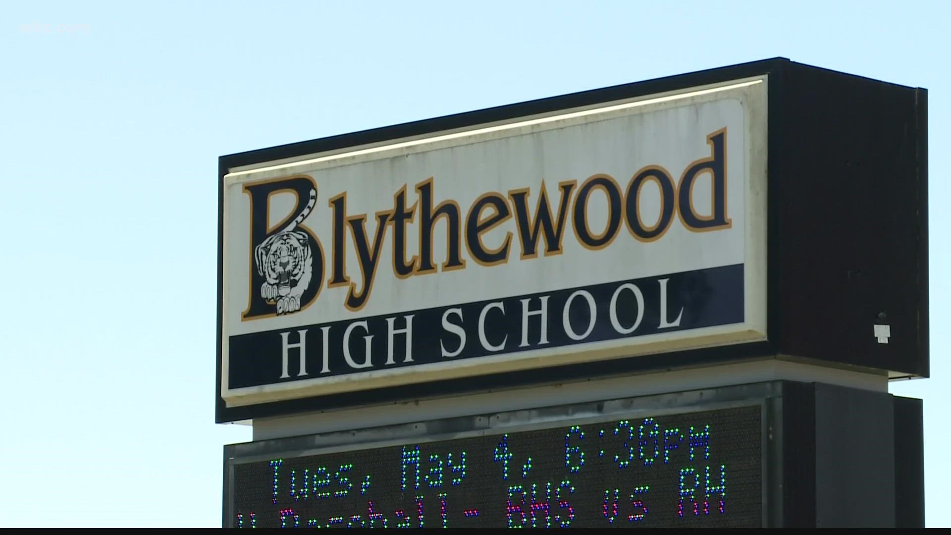 The student at Blythewood high school was taken into custody.