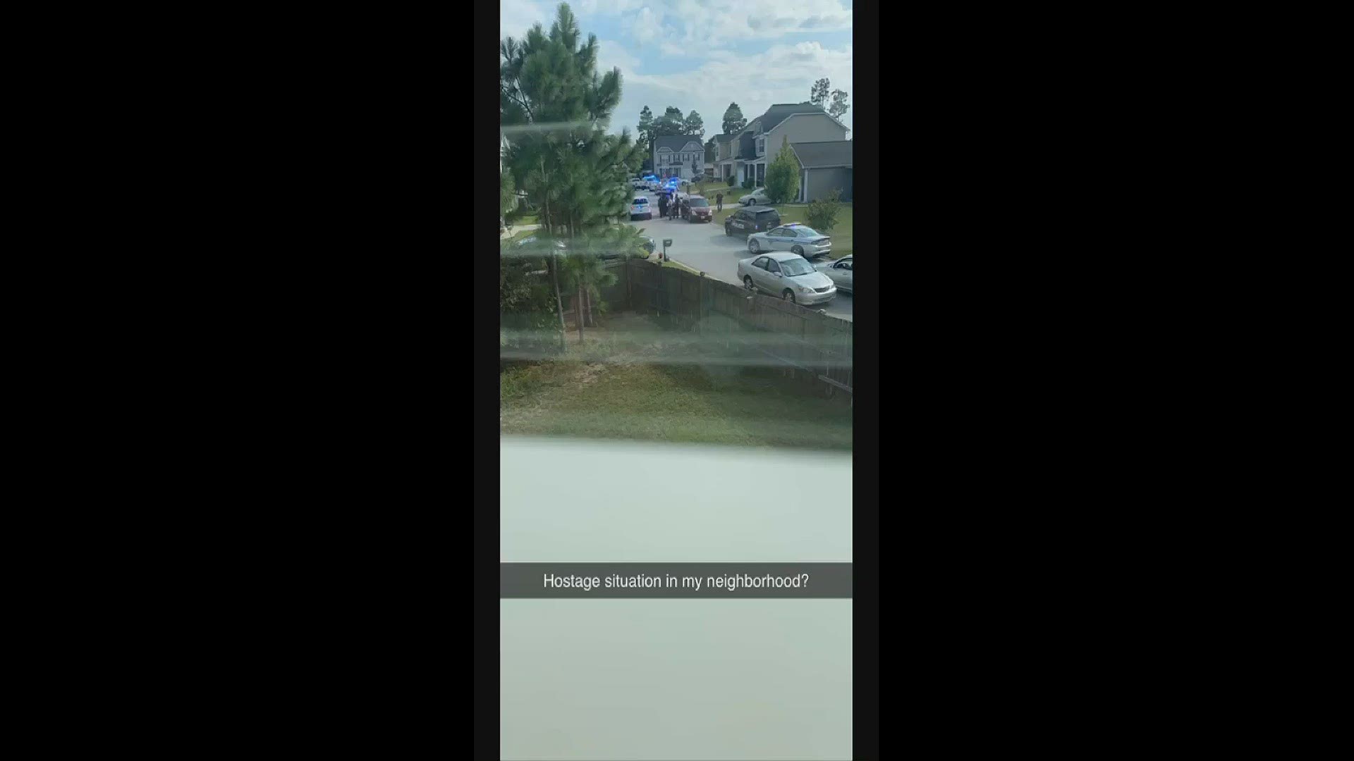 Snapchat video taken by a neighbor from the Manchester Neighborhood where a Lexington Deputy was shot Saturday evening.