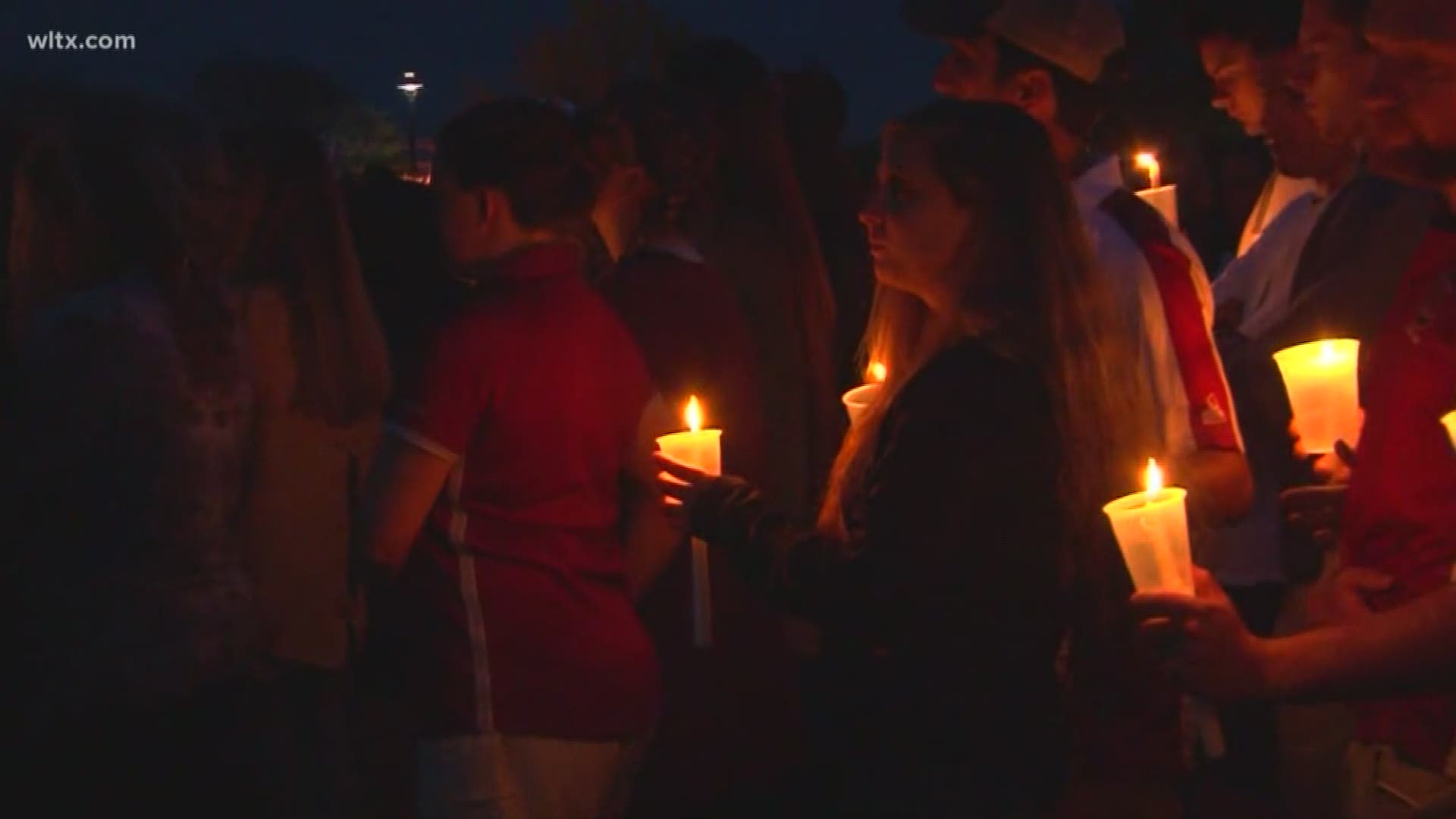 Dozens showed up at a vigil for Samantha Josephson, the University of South Carolina student who was kidnapped and killed.