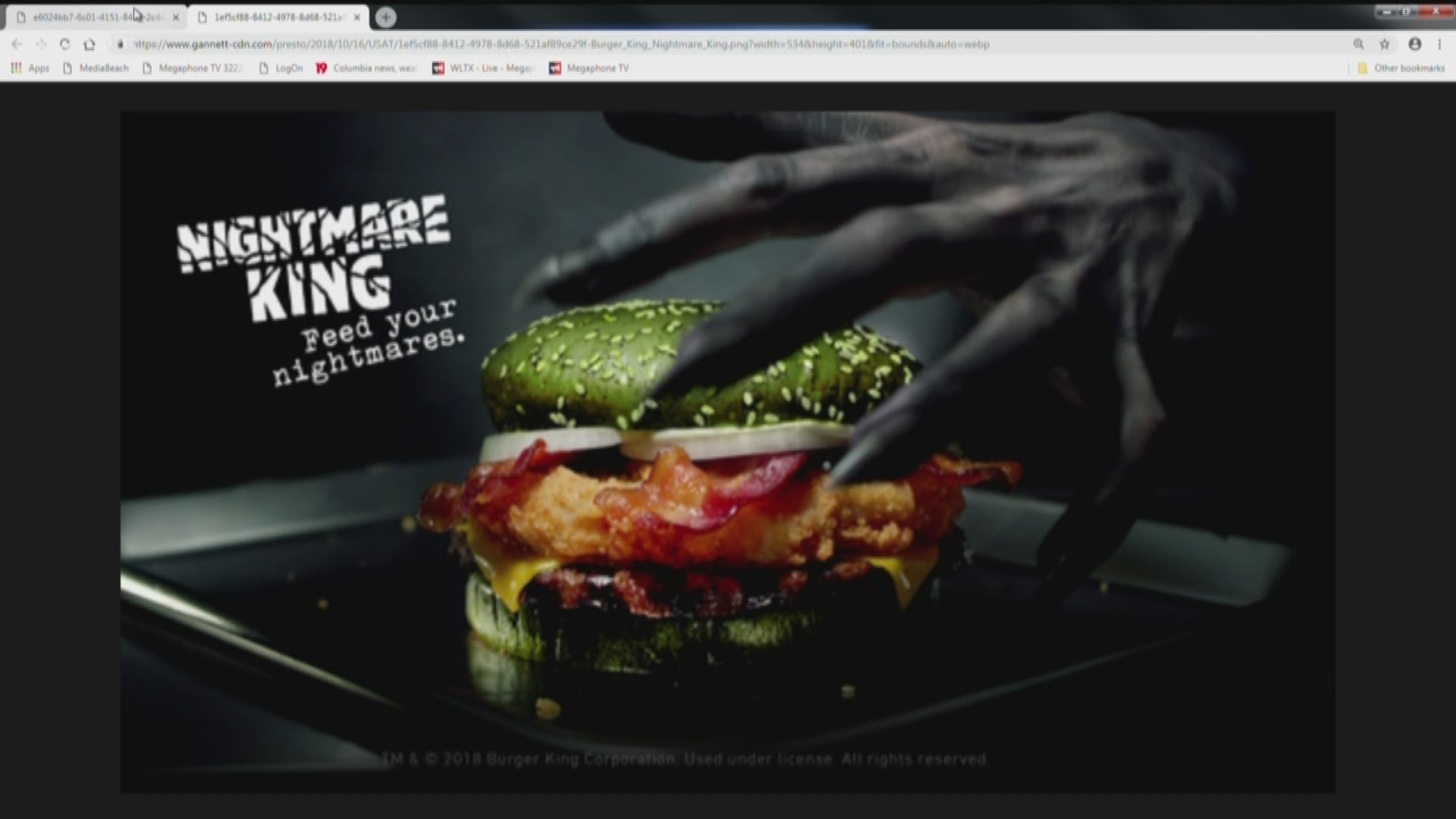 The burger chain says their new sandwich is clinically proven to give people nightmares.