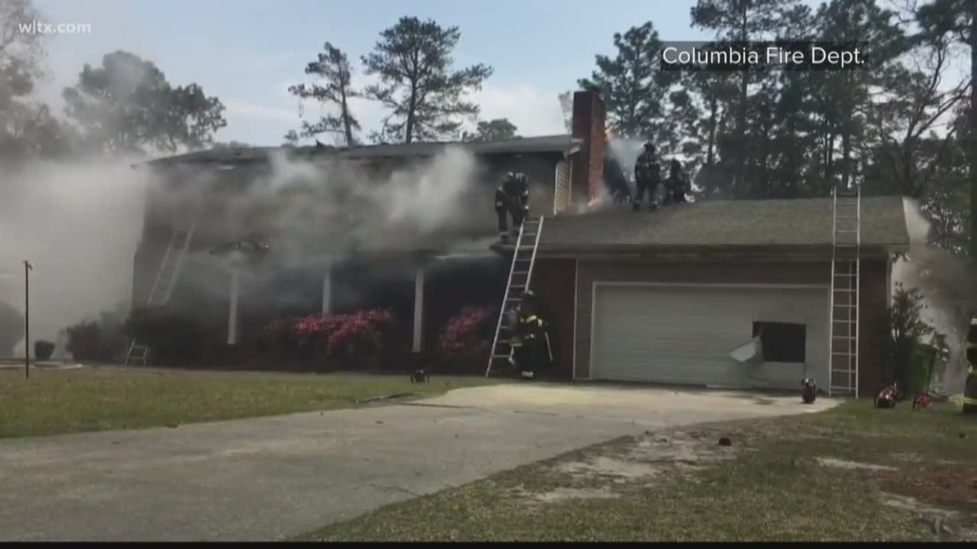 The fire was at a home on Crabtree road, the firefighters injuries are non-life threatening