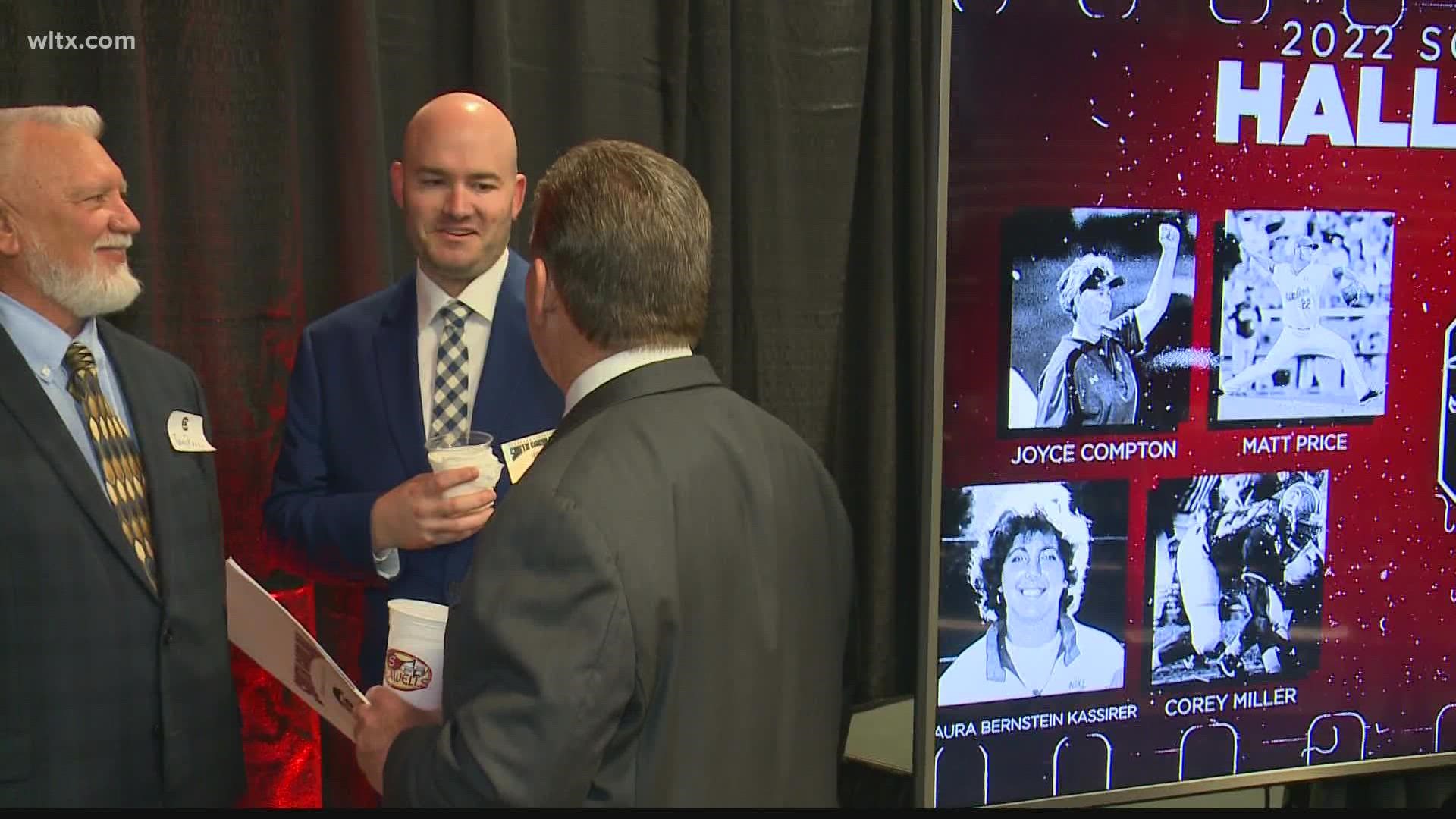 The USC Athletics Hall of Fame has eight new inductees as the Class of 2022 took center stage Thursday night at Williams-Brice Stadium.