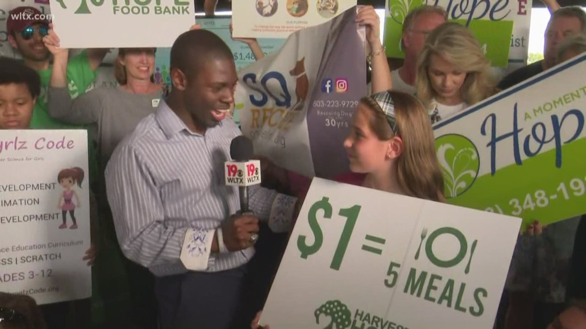 News19's Michael Fuller introduces us to young philanthropist Jane Derriso during the 2019 "Midlands Gives" campaign.