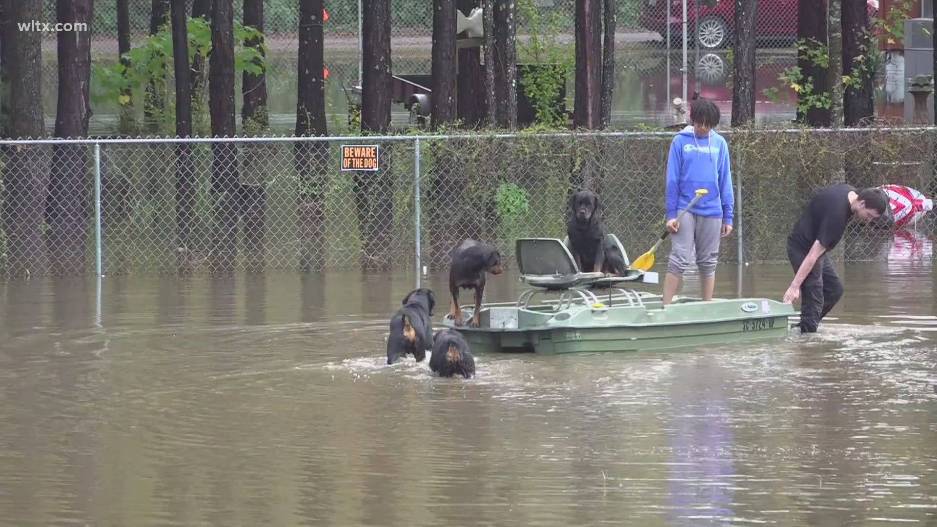 Flooding in Orangeburg washed out roads and schools are canceled for Friday.