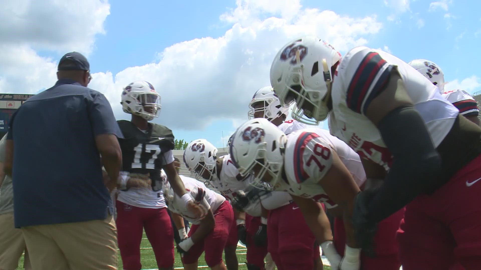 Highlights from the annual Spring Game at Dawson Bulldog Stadium and Buddy Pough's reaction after the White team's 21-13 win over the Garnet.