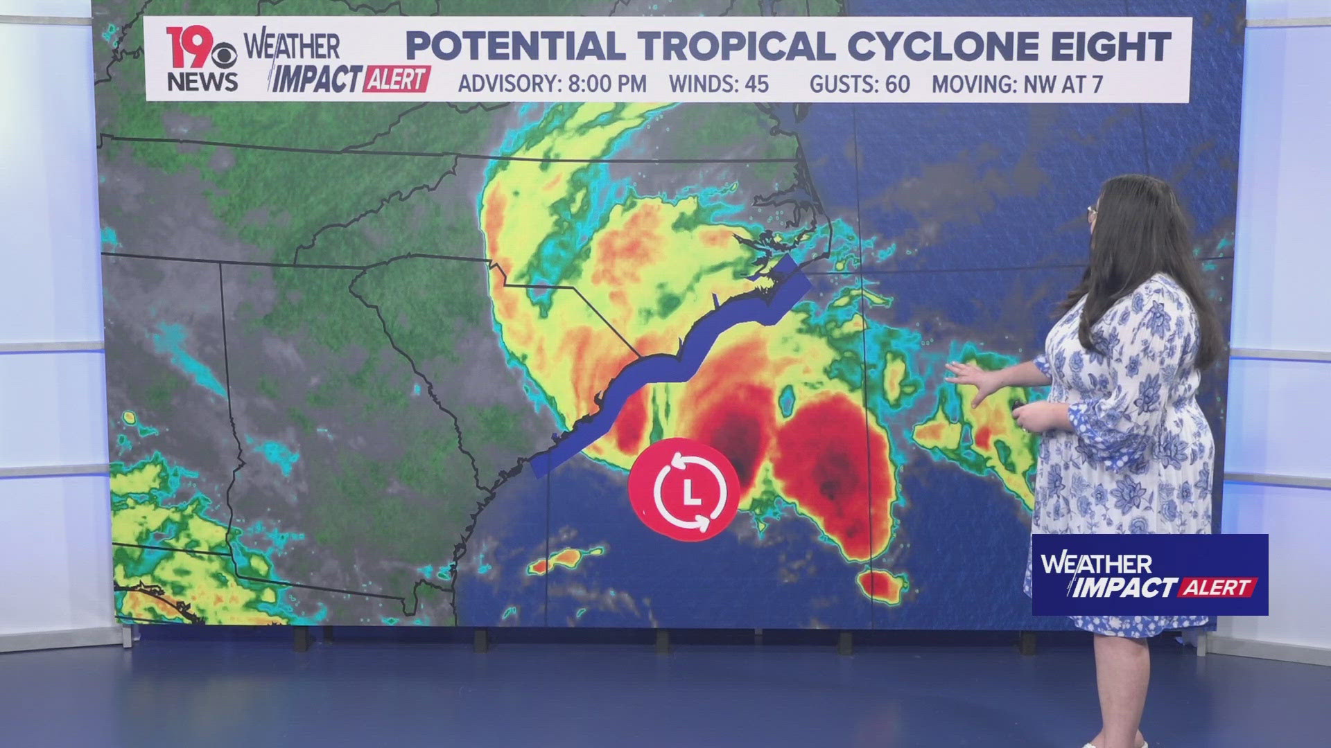 Potential Tropical Cyclone Helene will strike South Carolina Monday, bringing heavy rain and gusty winds.