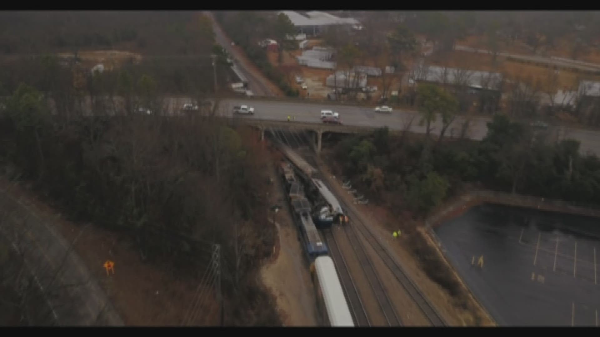 The Amtrak train collided with a freight train on Sunday, February 4, 2018.