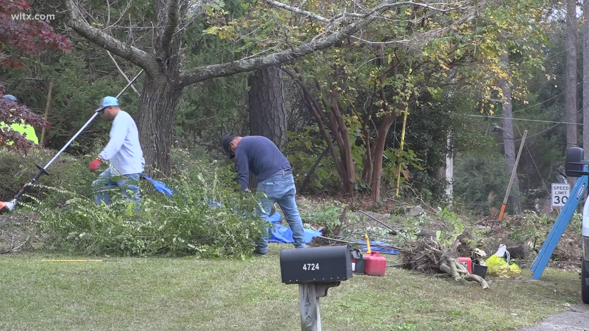 Forest Acres says residents are responsible for clearing and removing trees, even if they have alreay have cut them into pieces. 