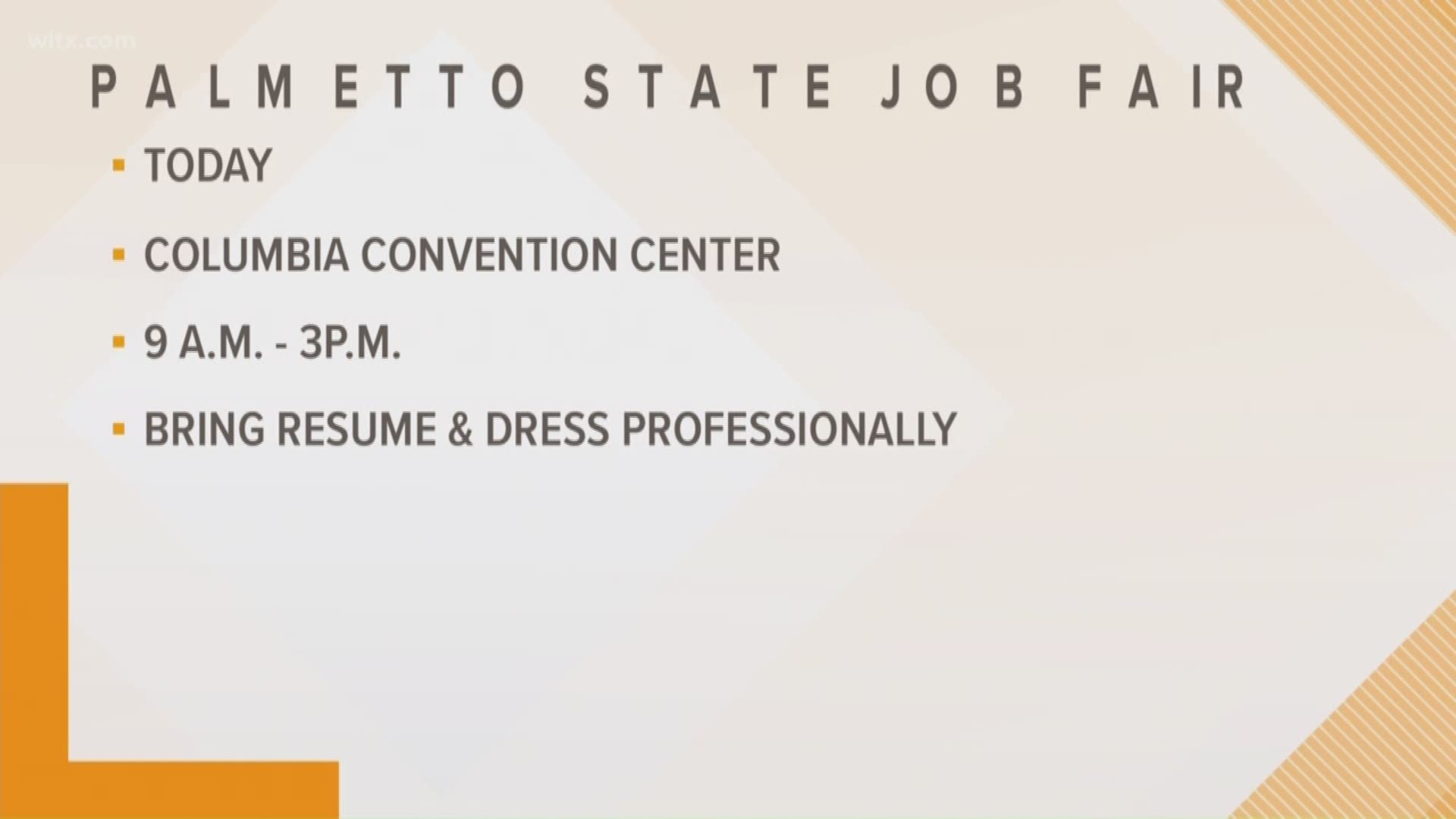 South Carolina's largest professional job fair is happening Tuesday at the Columbia Convention Center.